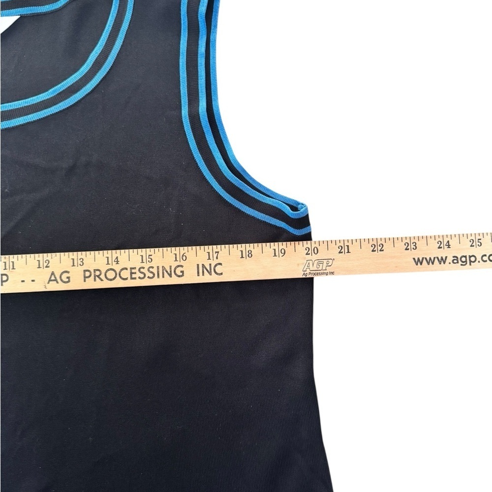 Misook Exclusively 2-Piece Knit Set Black Blue Trim Cardigan & Tank Top XL B459 - Picture 5 of 12